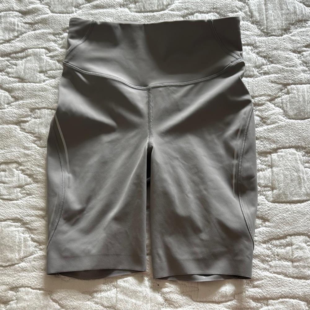 Lululemon Athletica Gray High-Waisted Bike Shorts